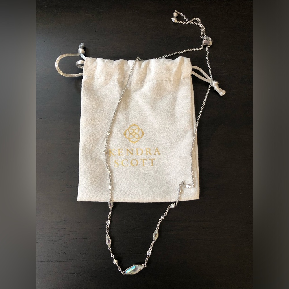 Kendra Scott silver stone adjustable choker necklace